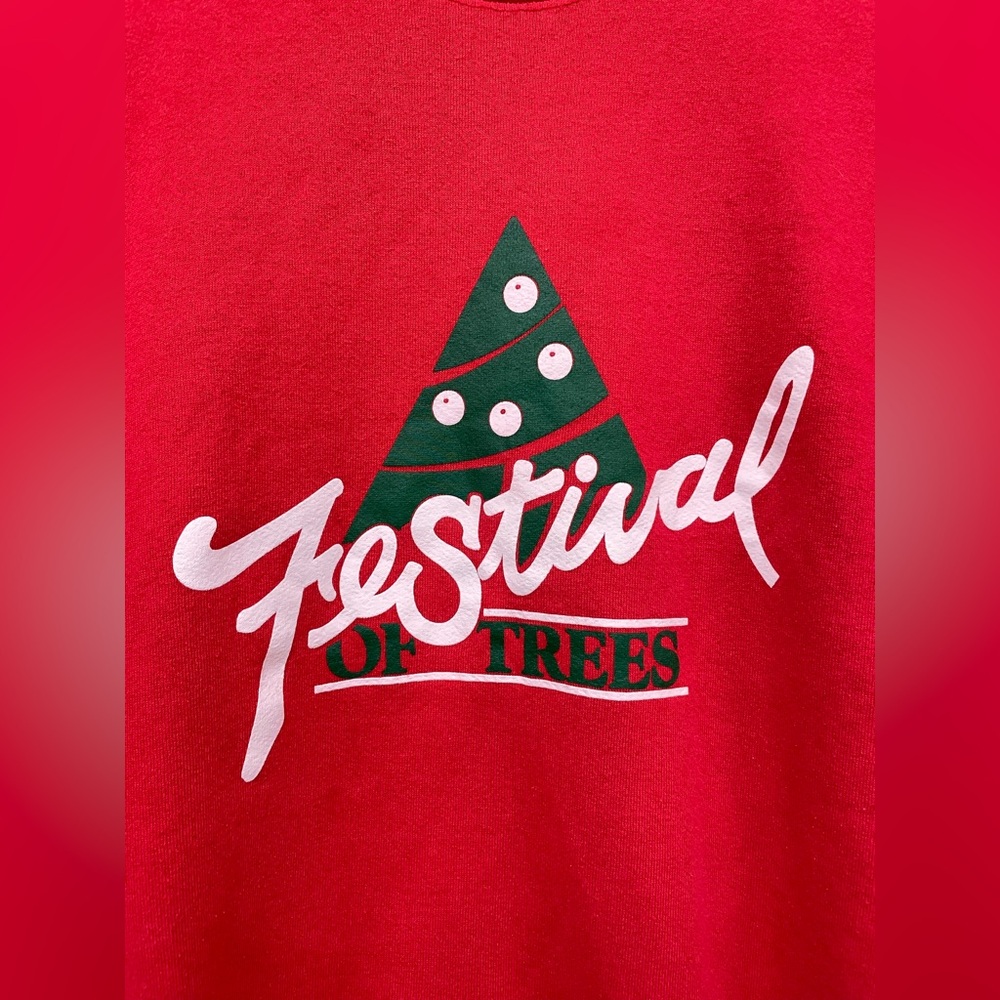 Vintage 90s "Festival of Trees" Christmas Sweatshirt, Size XL, Fruit of The Loom